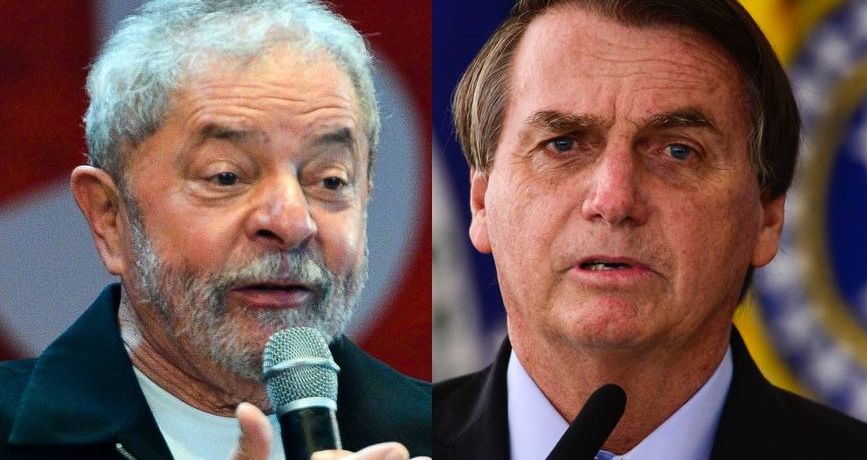 Os presidentes Lula e Jair Bolsonato